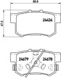 Гальмівні колодки дискові BREMBO P28 061 (фото 1)