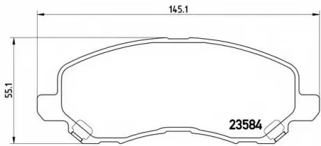 Тормозные колодки BREMBO P11 026 (фото 1)