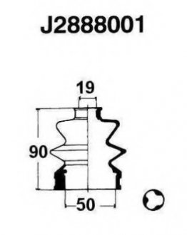Пильник кулака внутрішній NIPPARTS J2888001