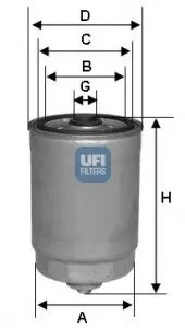 Паливний фільтр UFI 24.350.00