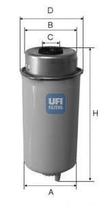 Топливный фильтр UFI 24.456.00