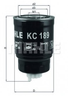 Топливный фильтр MAHLE\KNECHT KC189 (фото 1)