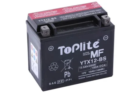 Мото Аккумулятор 10,5Ah TOPLITE YTX12-BS