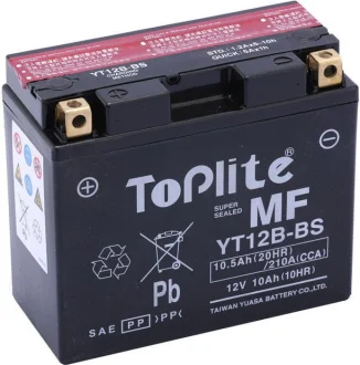Мото Аккумулятор 10Ah TOPLITE YT12B-BS