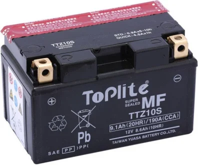 Мото Аккумулятор 8,6Ah TOPLITE TTZ10S
