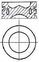 Поршень в комплекті на 1 циліндр, 2-й ремонт (+0,50) NURAL 87-432207-00