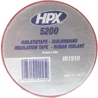 Ізоляційна стрічка ПВХ 19 мм x 10 м HPX IR1910 (фото 1)