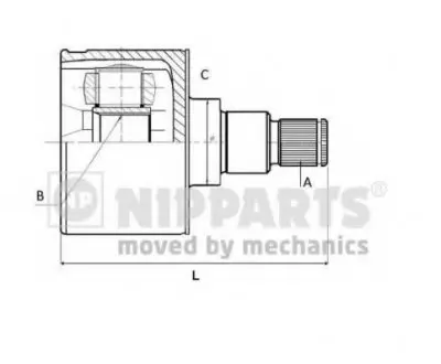 Шарнір приводного валу (ШРУС) NIPPARTS N2830900