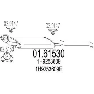 Глушник MTS 01.61530