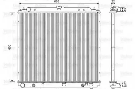 Радіатор NS PATHFINDER III (R51) 2.5 dCi [OE 21460EB30A] VALEO 701566