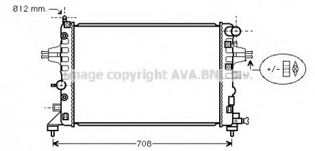 Радіатор Astra -H 1.4i / 1.8i 02/04- COOLING AVA OLA 2362