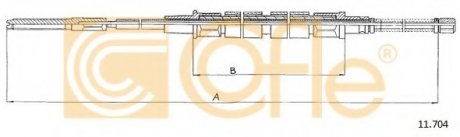 Трос стояночного тормоза COFLE 11.704
