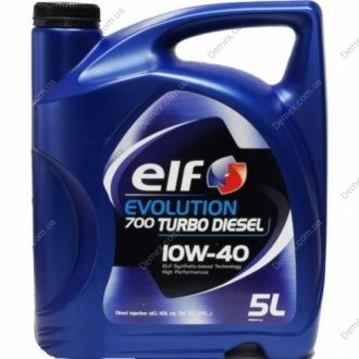 Масло моторное Evolution 700 Turbo Diesel 10W-40 (5 л) ELF 201553