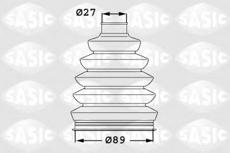 Ремонтний комплект пильника шарніра рівних кутових швидкостей, з елементами монтажу SASIC 1906052