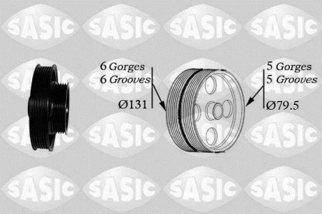 Ременной шкив коленчатого вала SASIC 2156063