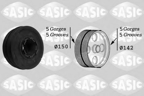 Ременной шкив коленчатого вала SASIC 9001810 (фото 1)