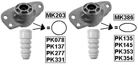 Защитный комплект амортизатора MONROE PK331 (фото 1)