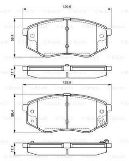 Тормозные колодки дисковые 986494692 BOSCH 0986494692