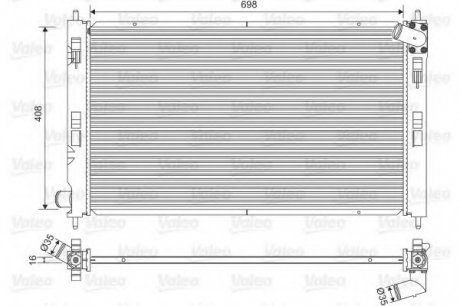 Радіатор системи охолодження VALEO 701578 (фото 1)