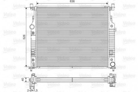 Радіатор системи охолодження MB ML (W164) 3.0CDI 0 VALEO 701569 (фото 1)