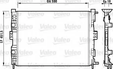 Радиатор системы охлаждения VALEO 732873