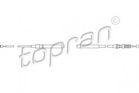 Трос гальмівної системи TOPRAN 111210