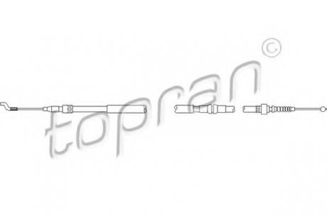 Трос гальмівної системи TOPRAN 109703