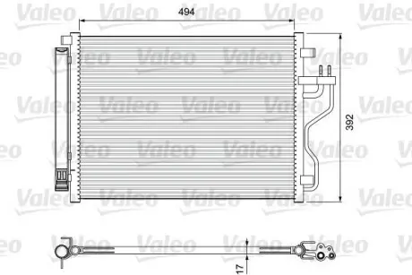Радіатор кондиціонера VALEO 814396