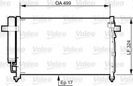 Радиатор кондиционера VALEO 814341