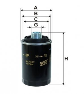 Масляный фильтр FILTERS WIX WL7466 (фото 1)