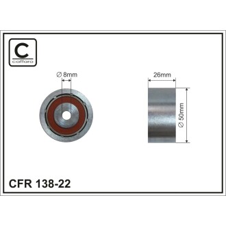 Ролик обвідний CAFFARO 138-22