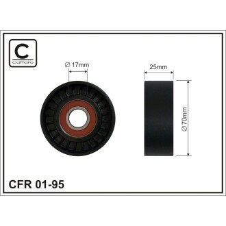 Паразитний / Провідний ролик поліклинового ременя CAFFARO 347-00