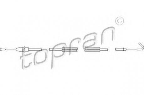 Трос передній TOPRAN 113429 (фото 1)