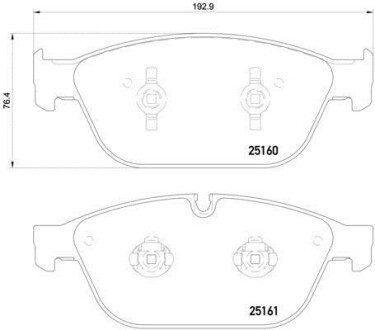 Гальмівні колодки дискові P85 128 BREMBO P85128