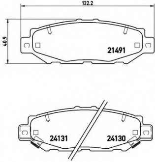 Гальмівні колодки дискові P83 038 BREMBO P83038