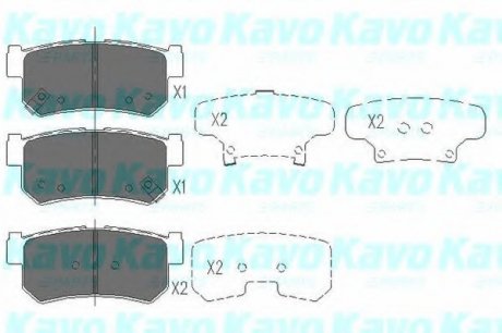 Колодки гальмівні задн. Actyon/Kyron/Korando/Rexton 97- KAVO PARTS KBP-7501