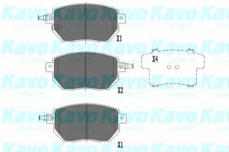 Колодки гальмівні (передні) Nissan Murano/Infiniti FX 35/45 03- KAVO PARTS KBP-6573 (фото 1)