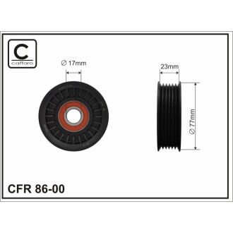 Ролик натяжний CAFFARO 86-00 (фото 1)