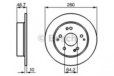 Тормозной диск 986479225 BOSCH 0986479225