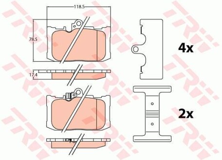 Тормозные колодки TRW TRW GDB4460