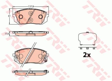 Тормозные колодки TRW TRW GDB3640