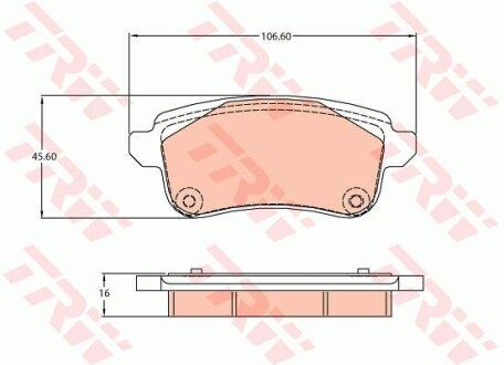 Гальмівні колодки дискові RENAULT Espase/Megane "R "15>> TRW TRW GDB2136