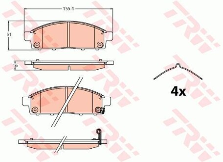 Тормозные колодки TRW TRW GDB2124