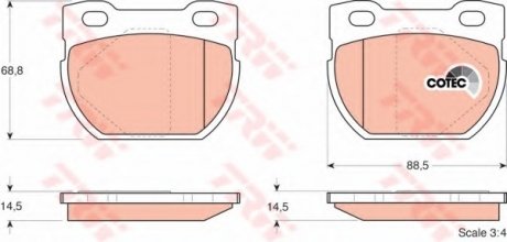 Гальмівні колодки, дискові TRW TRW GDB1209