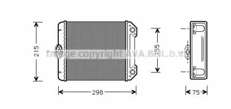 MERCEDES W124 9/84-9/95 Радиатор печки C/ T/ W 124 -AUT 4/90- [OE. 002.835.3401 / 5201] AVA MS 6171