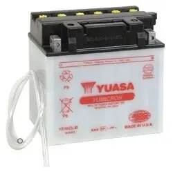 12V,19Ah,д. 176, ш. 101, в.175, объем 1,2, вес 6,1 кг,без электролита YUASA YB16CL-B