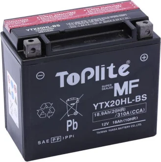 Мото Аккумулятор 18Ah TOPLITE YTX20HL-BS