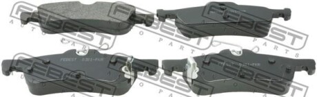 КОЛОДКИ ТОРМОЗНЫЕ ЗАДНИЕ КОМПЛЕКТ HONDA CIVIC FK 5D 2006-2012 FEBEST 0301-FKR