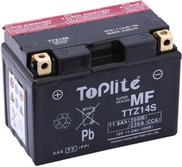 Мото аккумулятор 11,2Ah TOPLITE TTZ14S