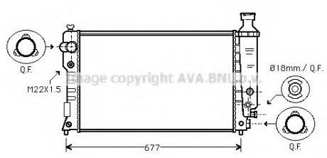 Радіатор PE 405 14/6/8/20 MT 92-96 COOLING AVA PEA2125